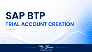 SAP BTP Trial Account Creation